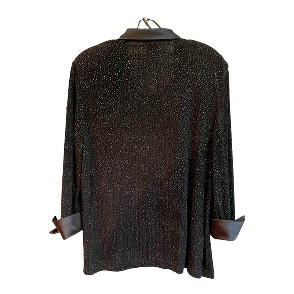 R&M RICHARDS, VINTAGE, BLACK EVENING JACKET WITH MATCHING TANK. SIZE 16 - Picture 2 of 6